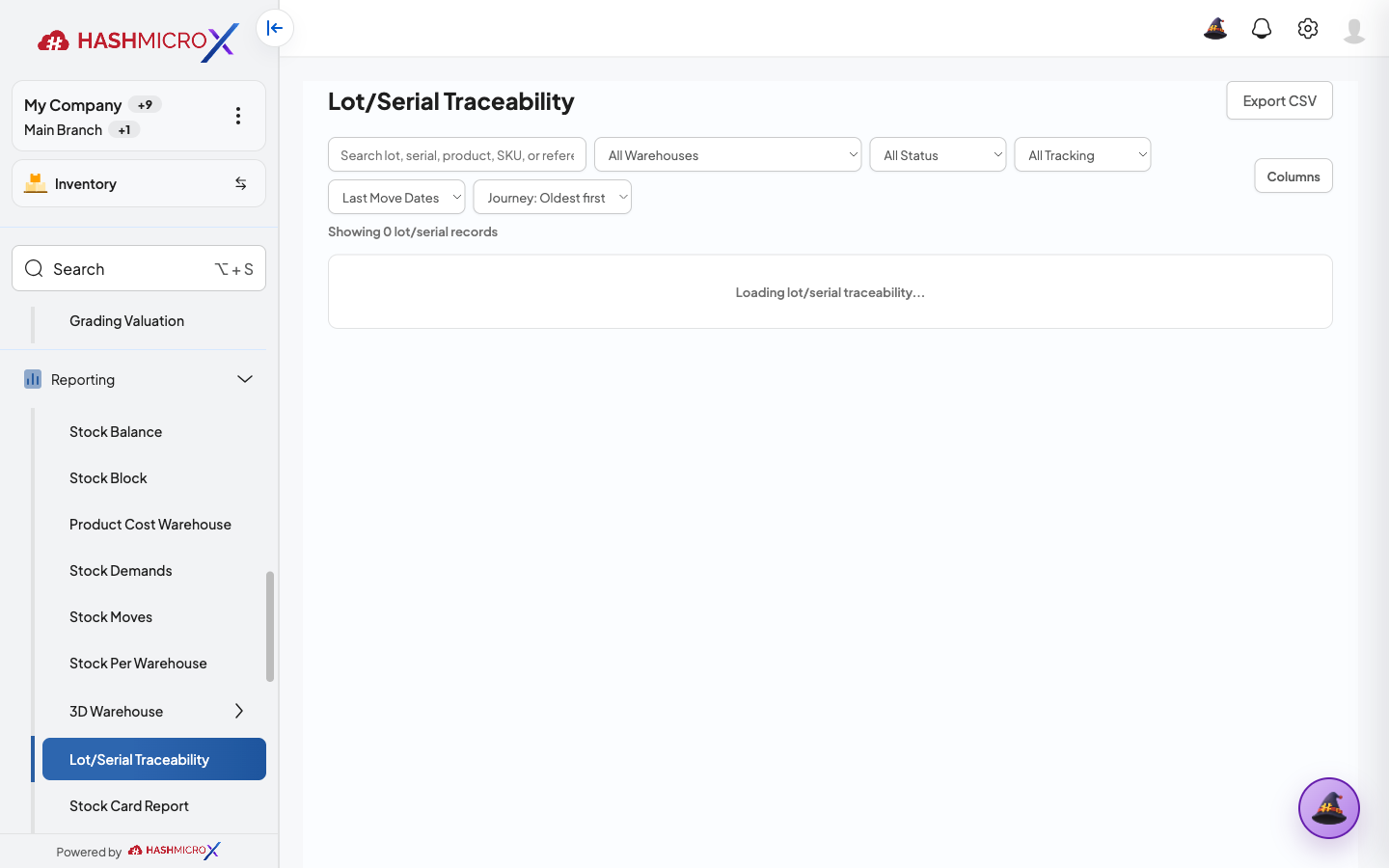 Lot Serial Traceability
